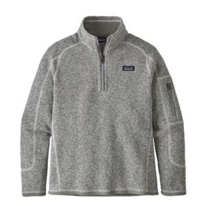 Patagonia Girls' Better Sweater 1/4 Zip Fleece Size XXL 16-18 Grey 65696 EUC